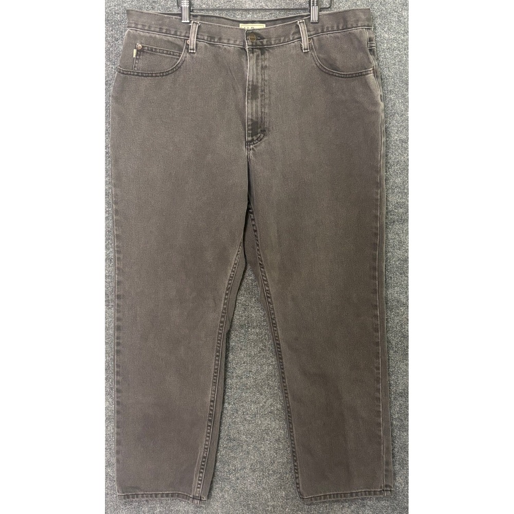 LL Bean Classic Fit Mens Jeans Faded Black 40x30 Cotton Straight Leg‎ Pants
